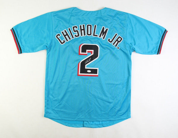Jazz Chisholm Miami Marlins Autographed City Connect Jersey JSA