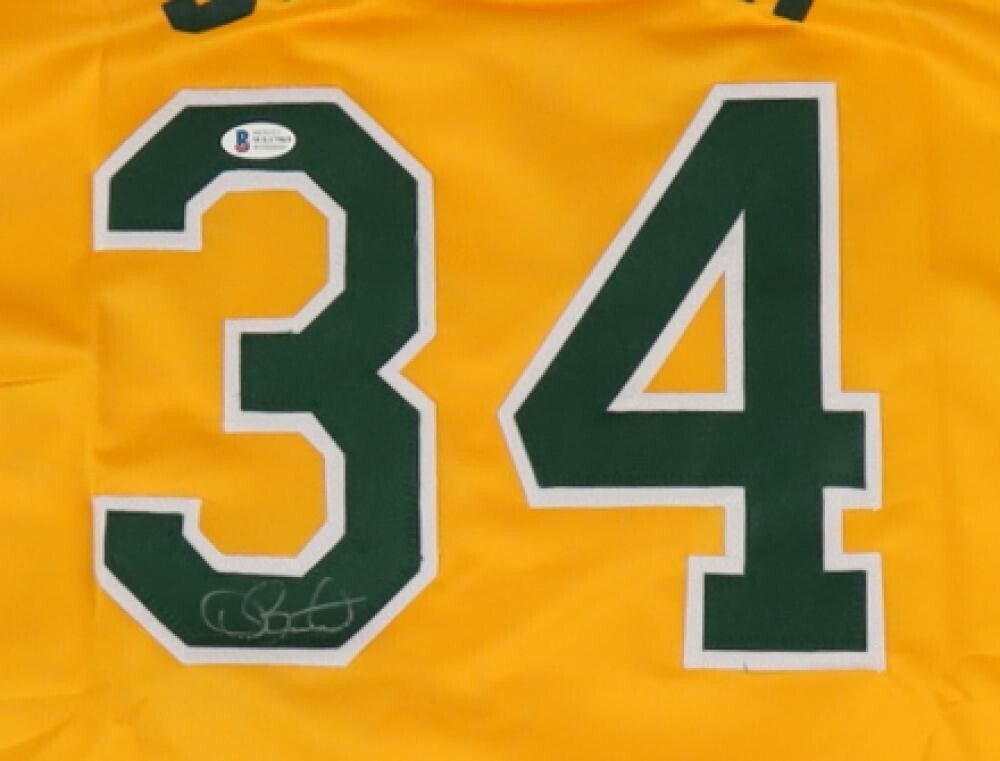 Dave Stewart Signed Oakland Athletics Jersey (Beckett COA) 3xWorld Series Champs
