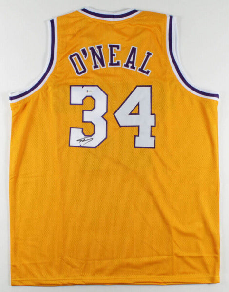 Shaq Signed Autograph Lakers Jersey Dual Color Purple Yellow BECKETT COA  O'Neal