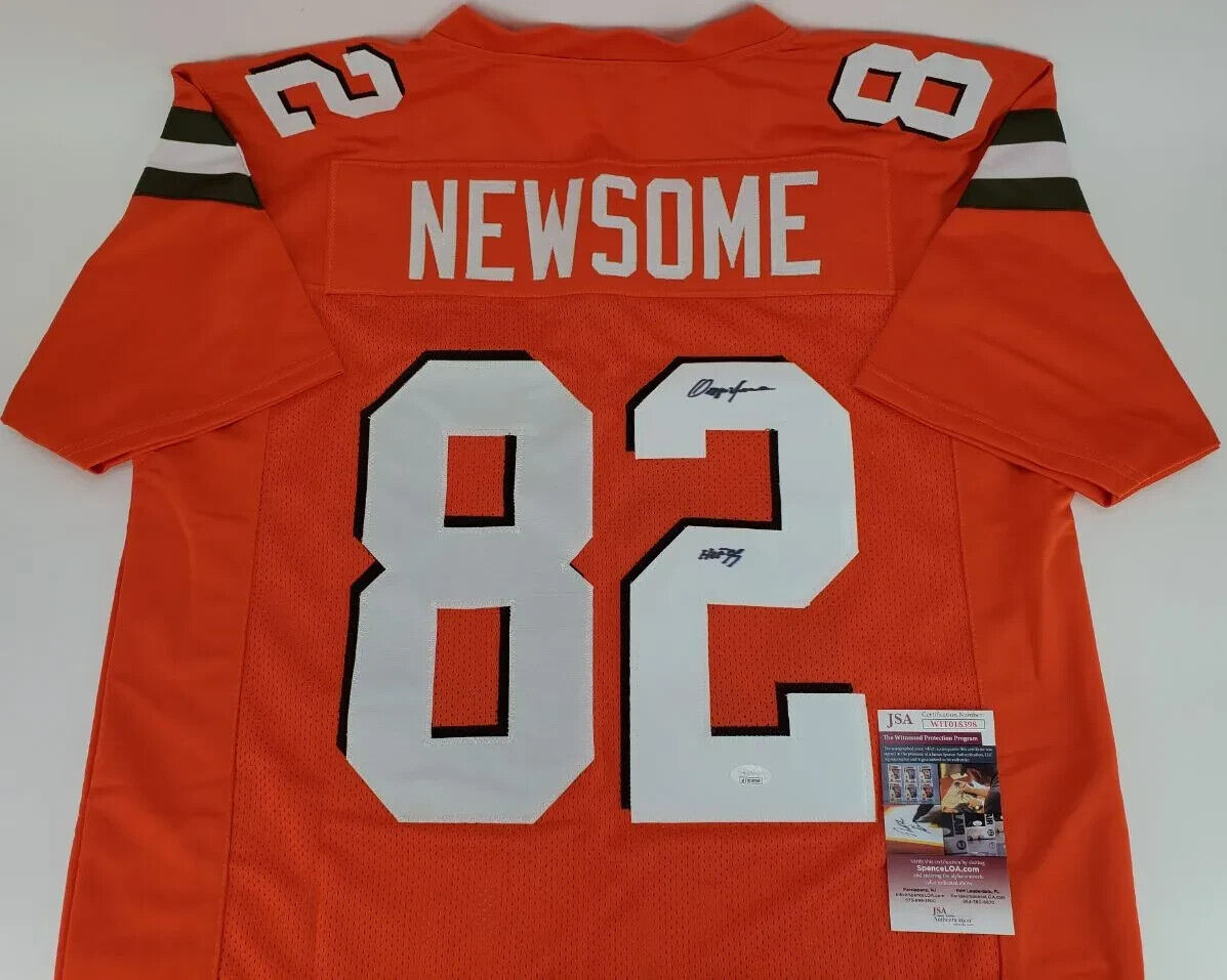 Ozzie Newsome Signed Cleveland Browns Orange Jersey (JSA COA) 3×Pro Bowl/ HOF TE