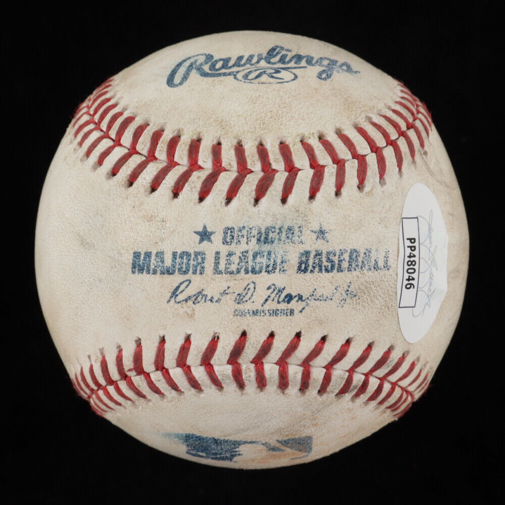 Adbert Alzolay Signed OML Baseball (JSA COA) Chicago Cubs Rookie Startng Pitcher