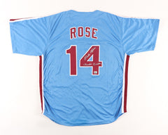 Pete Rose Signed Philadelphia Phillies "Charlie Hustle" Jersey (Fiterman Holo)