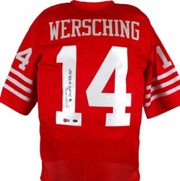Ray Wersching Signed San Francisco 49ers Jersey '14 Points SB XVI' (Be –