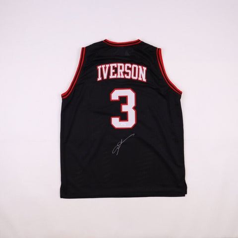 Allen Iverson Signed Philadelphia 76ers Black Jersey (JSA) #1 Pk 1996 Draft