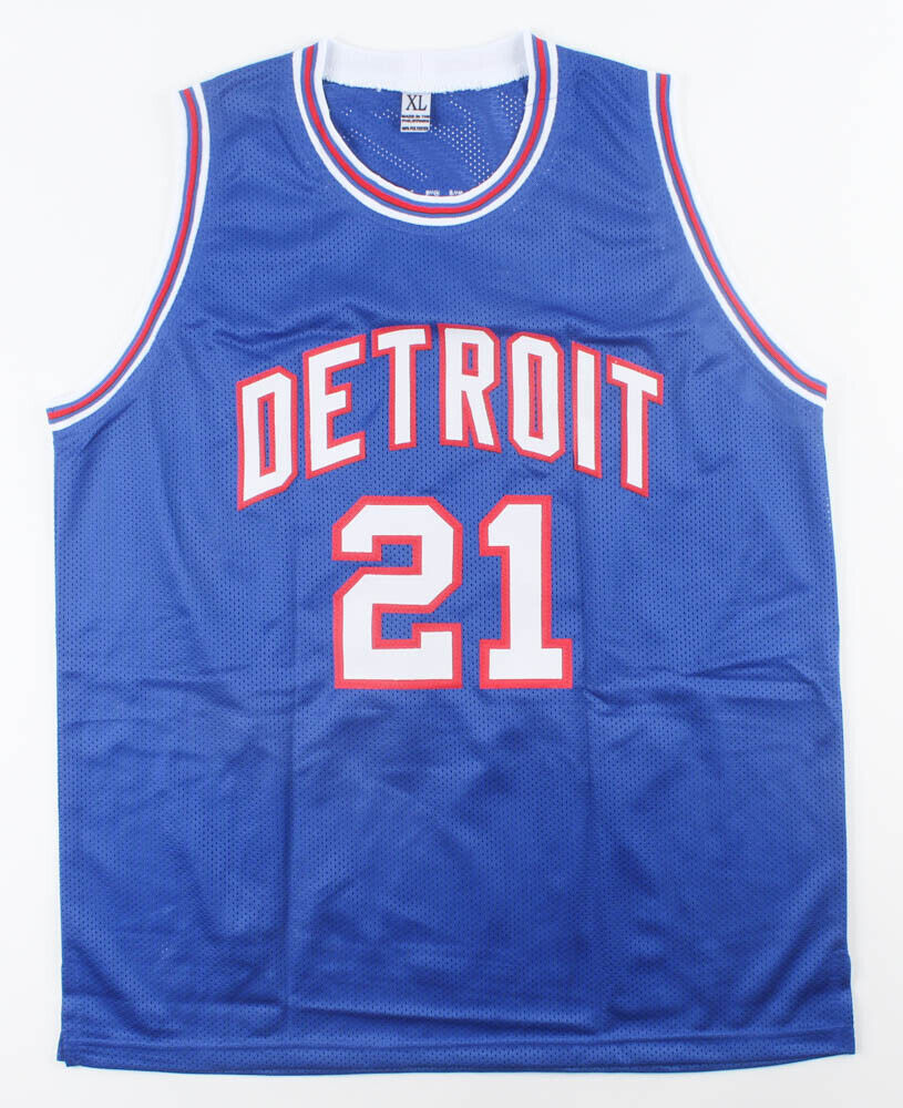 Dave Bing Signed Detroit Pistons Jersey(Schwartz Sports) NBA HOF 1990 / MVP 1976