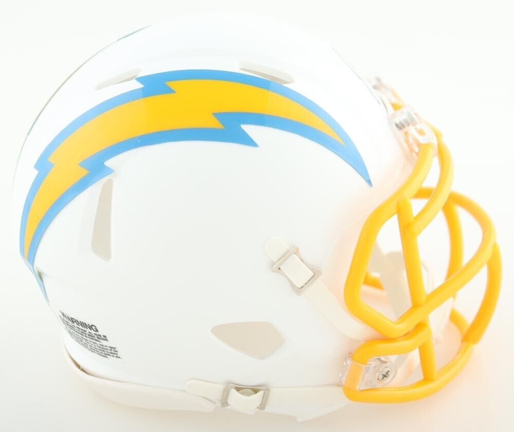 J C Jackson Signed Los Angeles Chargers Mini Helmet (Playball Ink) 2021 Pro Bowl
