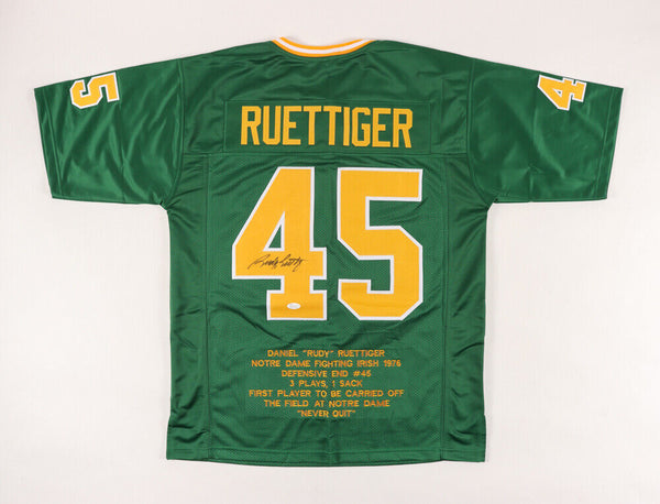 Rudy Ruettiger - Notre Dame Fighting Irish Defensive End - Signed Jersey  (Ruettiger Hologram)