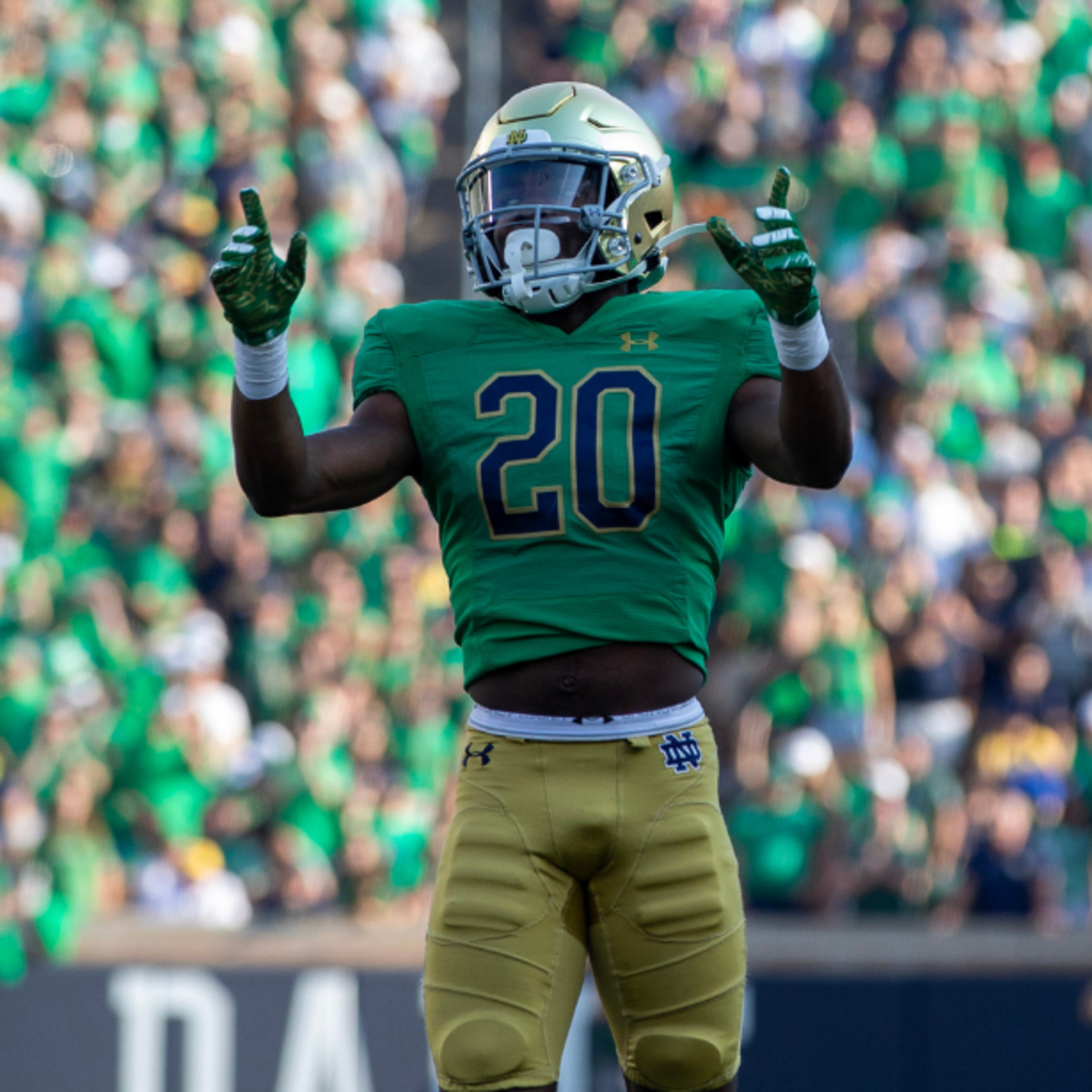 Benjamin Morris Signed Notre Dame Fighting Irish Jersey (Beckett) Sophomore DB