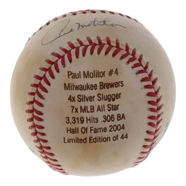 Paul Molitor Signed Rawlings Official MLB Baseball - Schwartz