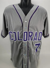 Brendan Rodgers Signed Colorado Rockies Jersey (Beckett COA) Gold Glove 2nd Base