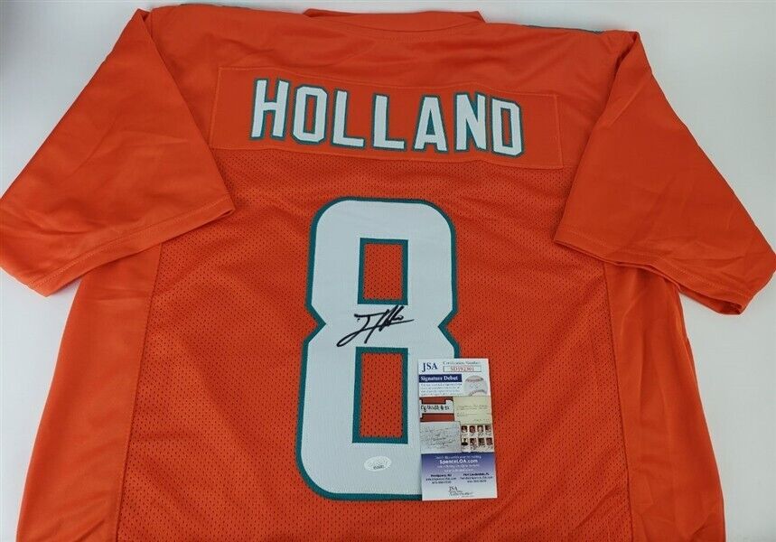 Jevon Holland Signed Miami Dolphins Jersey (JSA COA) 2021 2nd Round Draft Pk D.B
