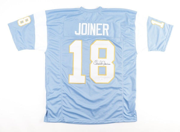 CHARLIE JOINER AUTOGRAPHED CUSTOM JERSEY (SAN DIEGO CHARGERS) - JSA COA!