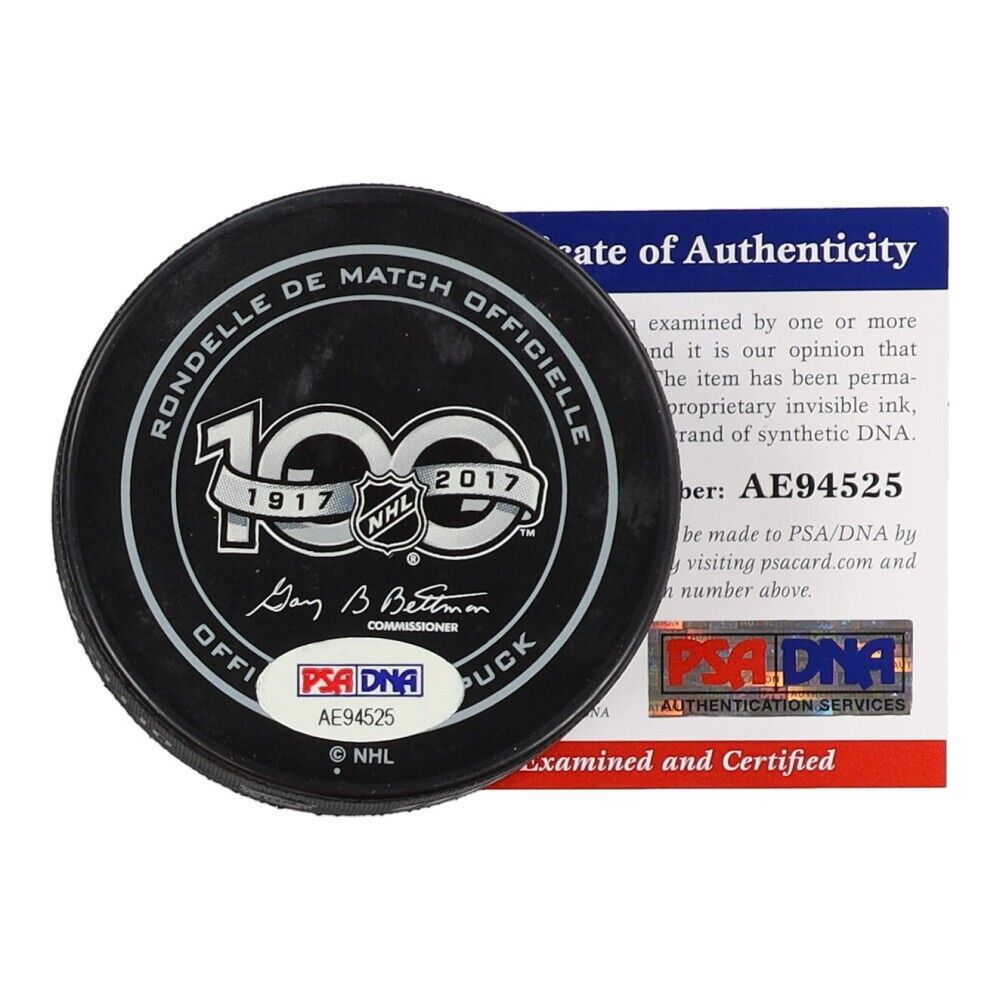 Patrik Laine Signed Winnipeg Jets Logo Puck (PSA COA) 2017 All Star Left Winger
