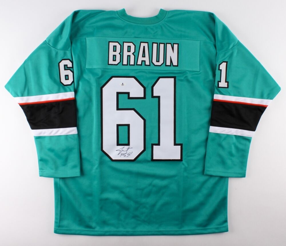 Justin Braun Signed Sharks Jersey (Beckett COA) Playing career 2009–present