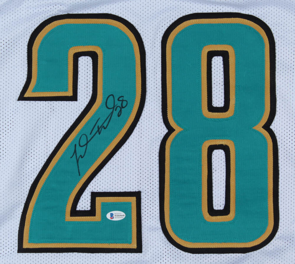 Fred Taylor Signed Jaguars White Jersey (Beckett COA) Jacksonville R.B 1998–2008