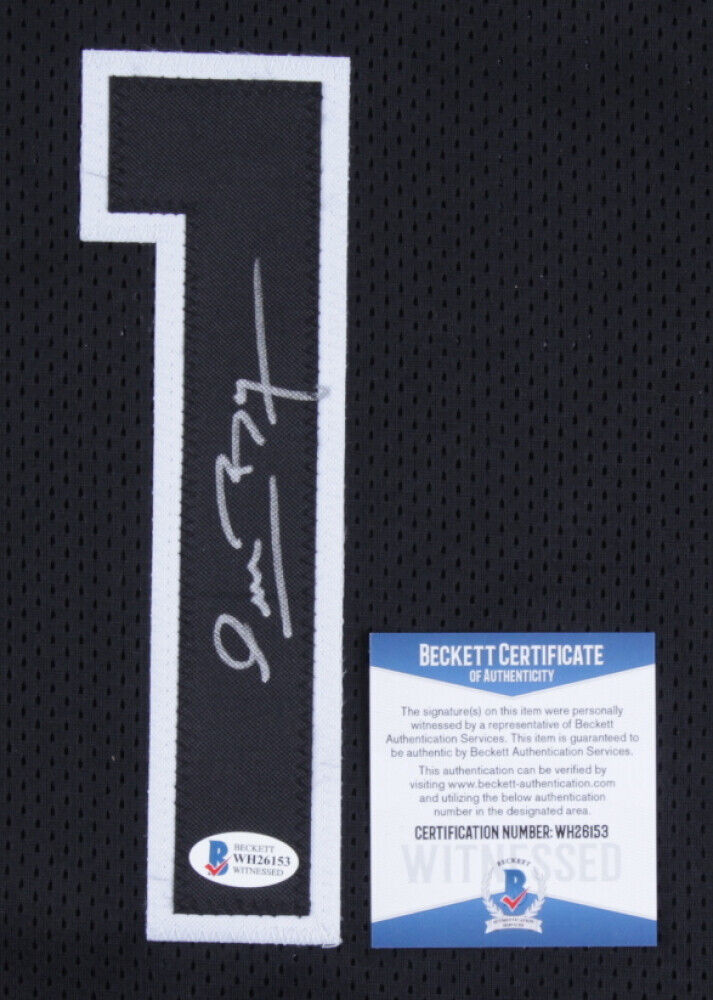 Muggsy Bogues Signed Charlotte Hornets Jersey (Beckett COA) 1987 1st Round Pick