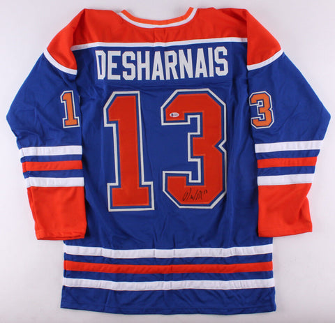 David Desharnais Signed Edmonton Oilers Jersey (Beckett) Current Rangers Center