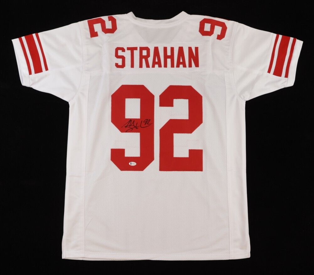 Michael Strahan New York Giants Signed Jersey (Beckett COA) 7×All Pro Def. End