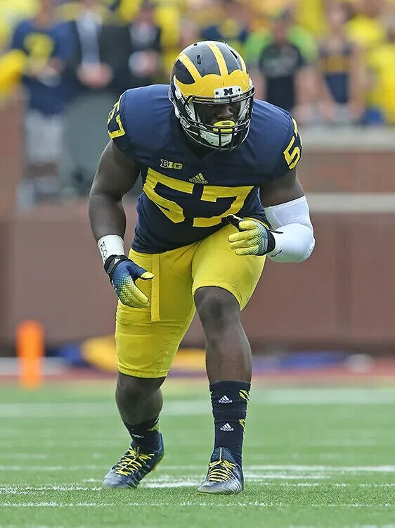 Frank Clark Signed Michigan Wolverines Jersey (JSA COA) Kansas City Chiefs D End