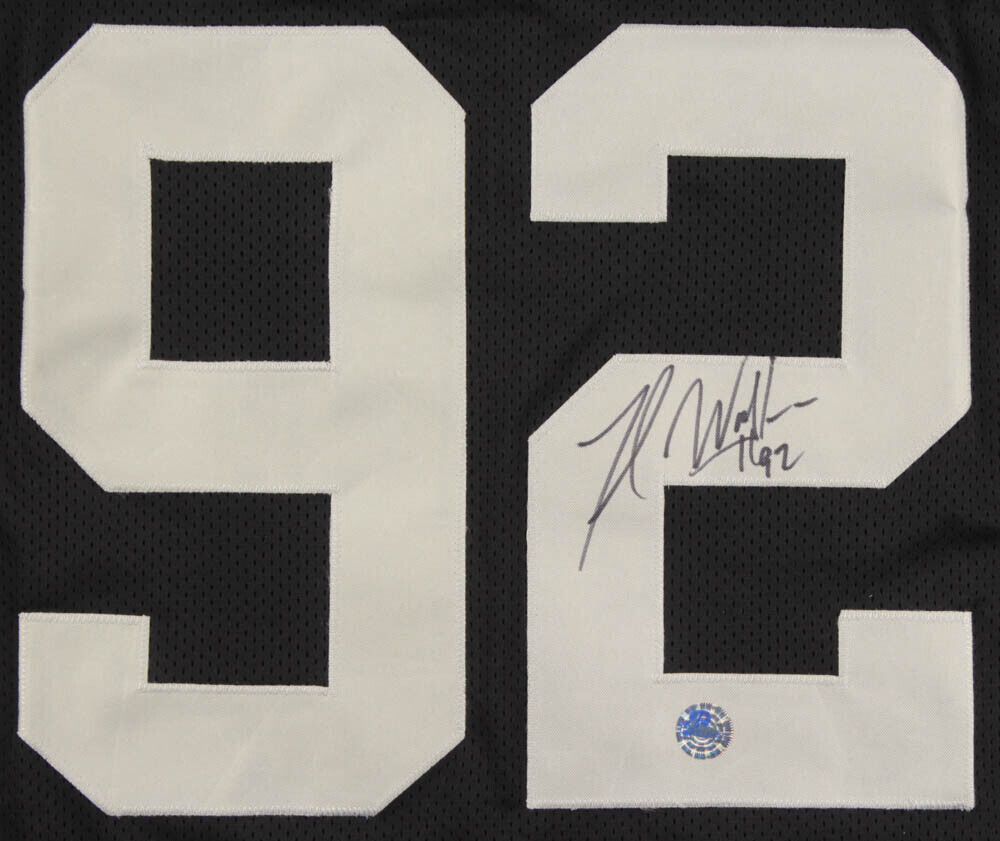 Ted Washington Signed Oakland Raiders Jersey (Pro Player Hologram) Nose Tackle