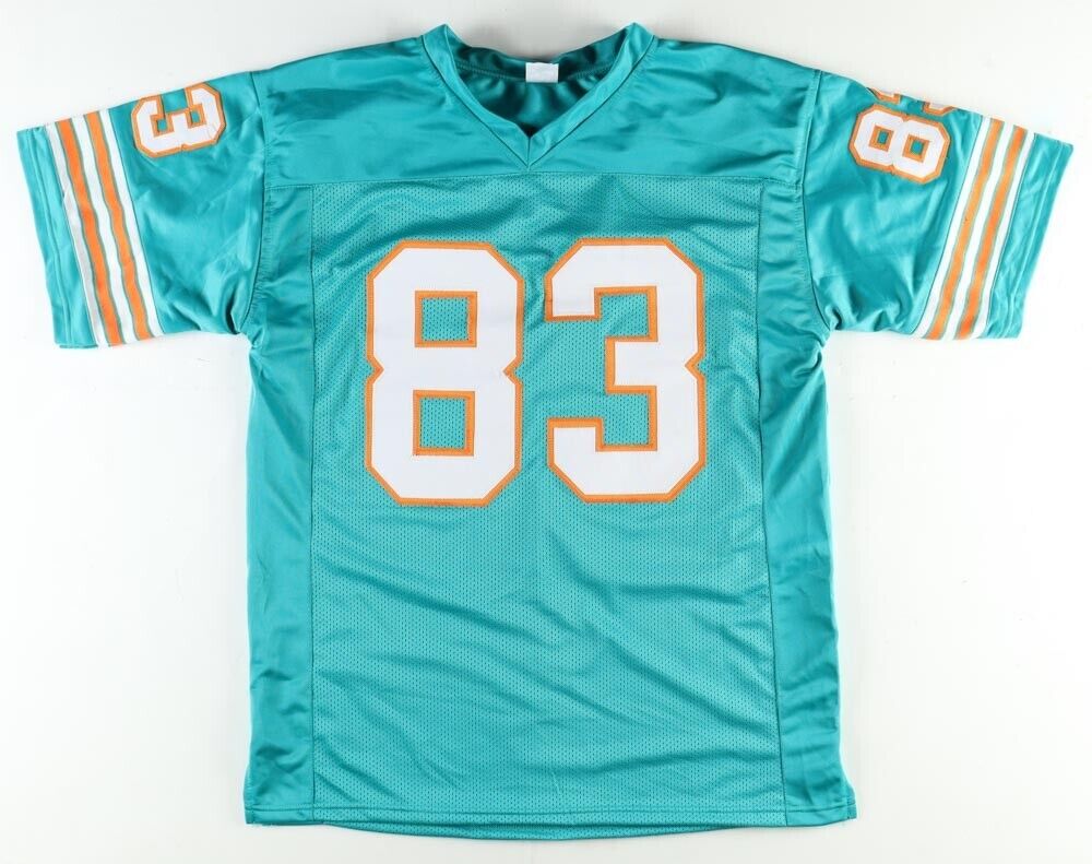 Mark Clayton Signed Miami Dolphins Jersey (OKAuthentics Holo) Pro Bowl Receiver