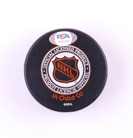 Dale Hawerchuk Signed Winnipeg Jets Logo Hockey Puck (PSA COA) All Star Center