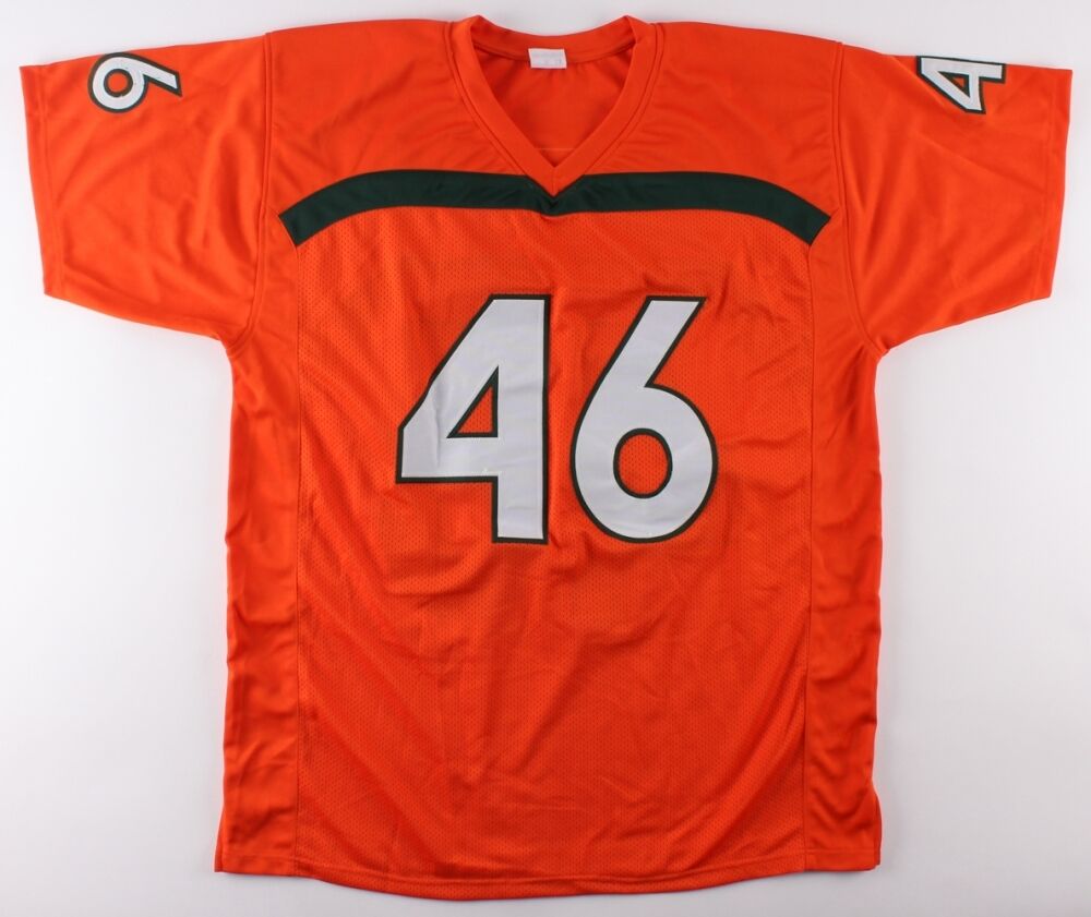 Clive Walford Signed Miami Jersey Inscribed "Go Canes" (JSA) Raiders Tight End