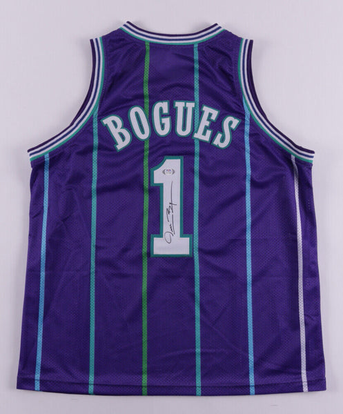 Muggsy Bogues Autographed XL Jersey PSA COA NBA Bullets Hornets Warriors  Knicks
