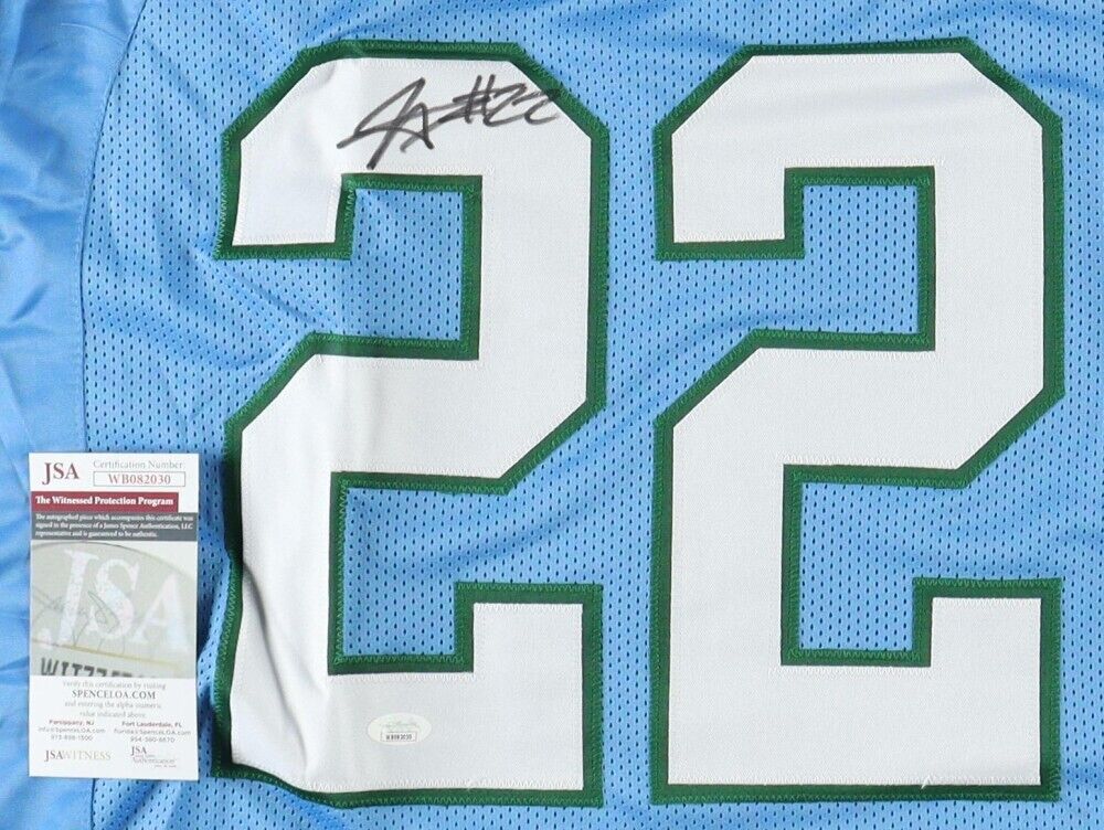 Tyjae Spears Signed Tulane Green Wave Jersey (JSA COA) Tennessee Titans R.B.
