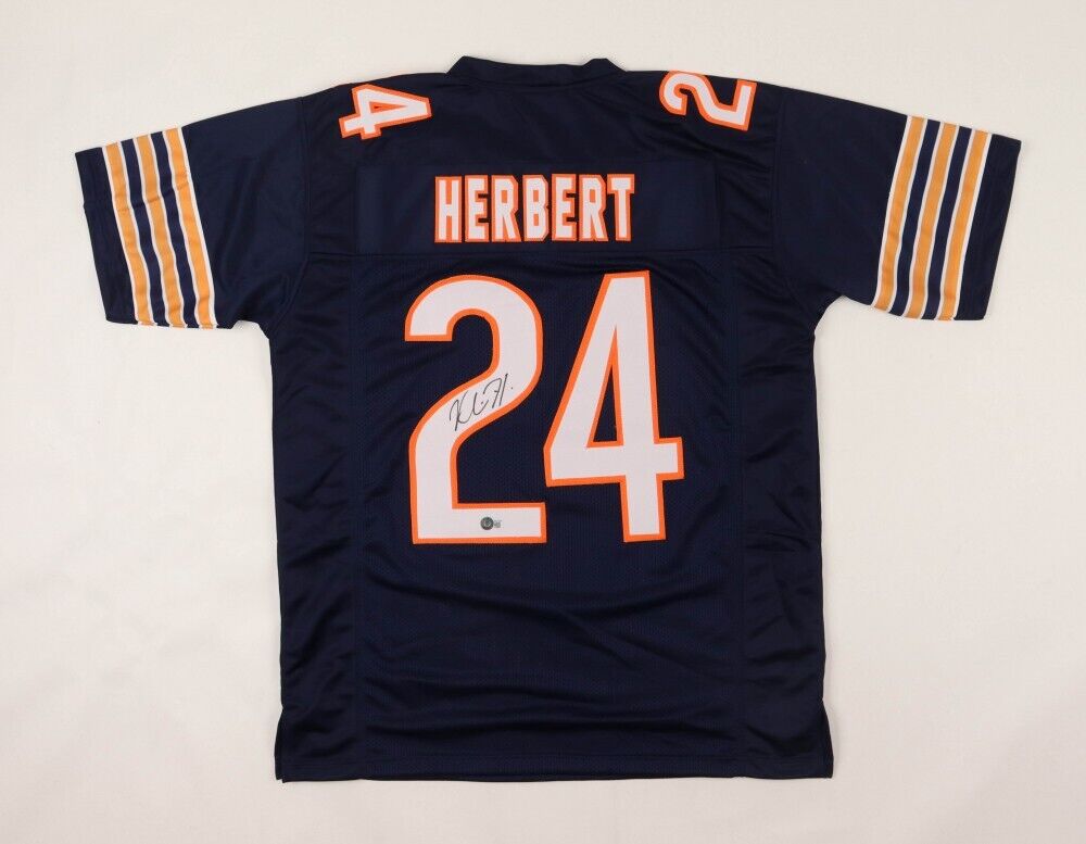Khalil Herbert Signed Chicago Bears Jersey (Beckett) 2nd Year Running Back