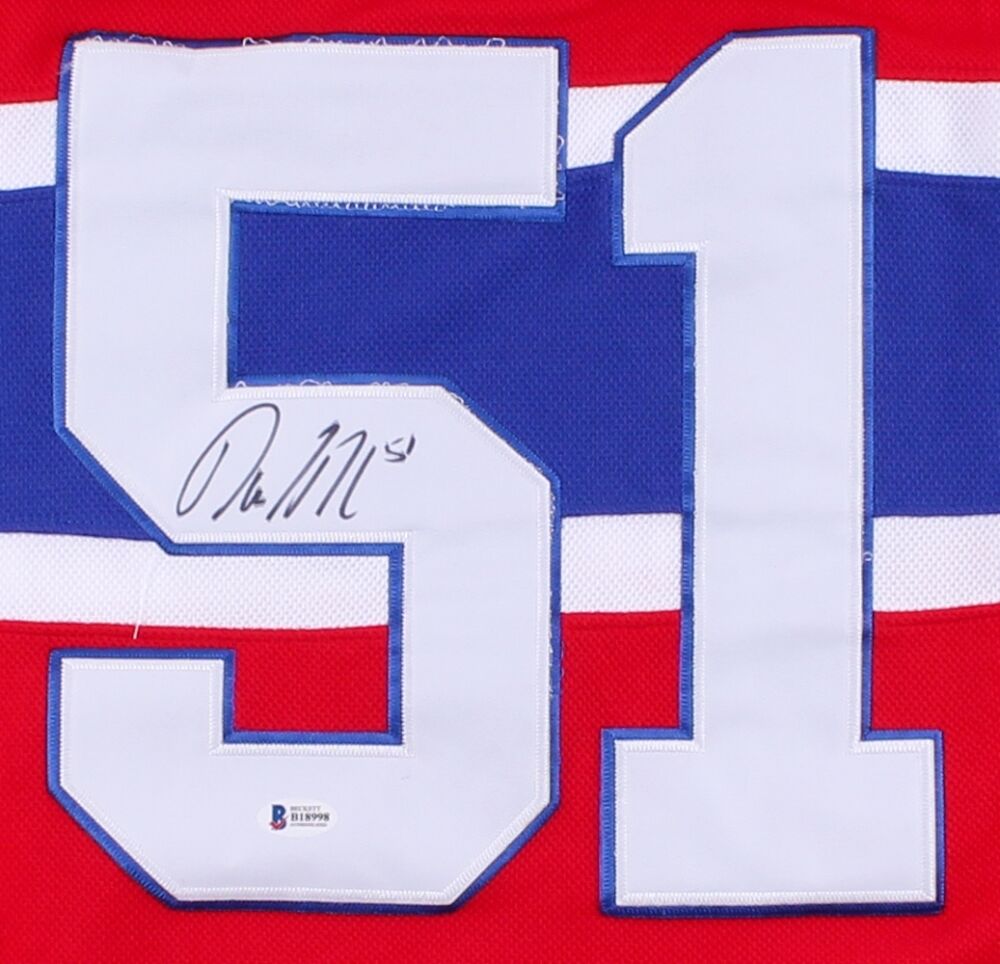 David Desharnais Signed Montreal Canadiens Reebok NHL style Jersey / Beckett COA