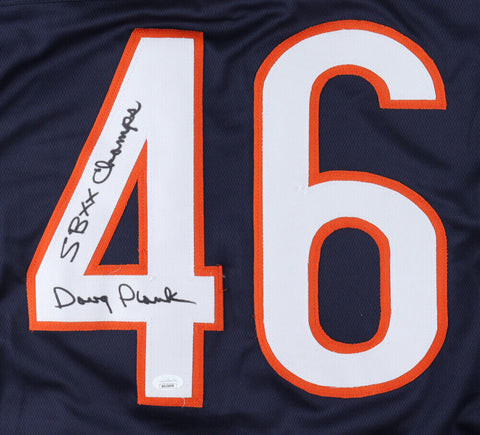 Doug Plank Signed Chicago Bears Jersey "SB XX Champs" (JSA COA) 1975 Draft Pick