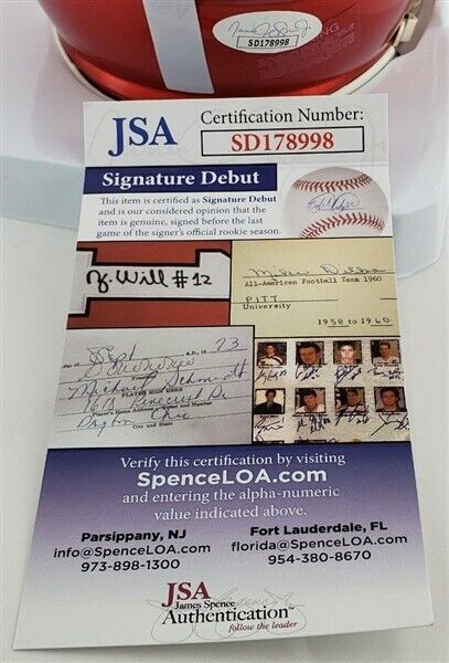 Nolan Smith Jr. Signed Georgia Bulldogs Mini Helmet (JSA COA) Eagles Linebacker