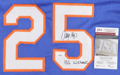 Danny Heep Signed New York Mets Jersey Inscribed "86 W. Champs" (JSA COA)
