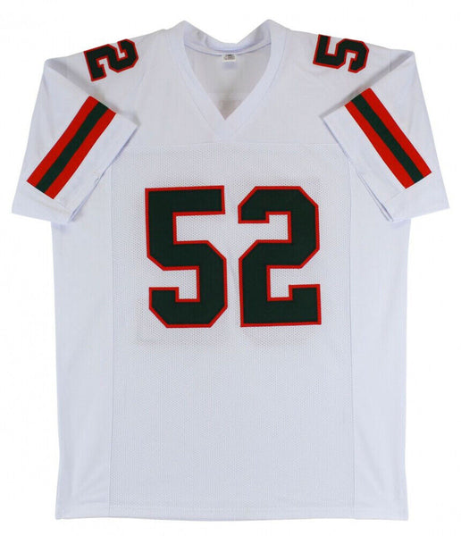 Ray Lewis Autographed Miami Hurricanes (Orange #52) Jersey