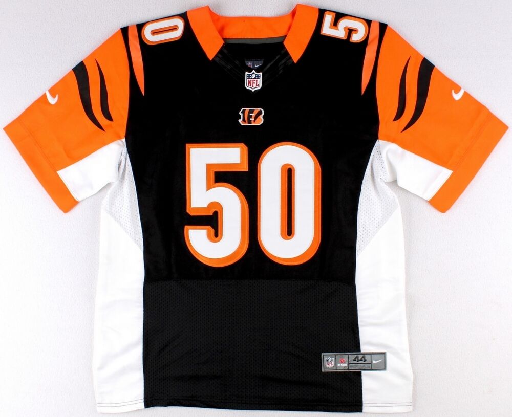 A. J. Hawk Signed Cincinnati Bengals Custom Jersey (PSA COA)