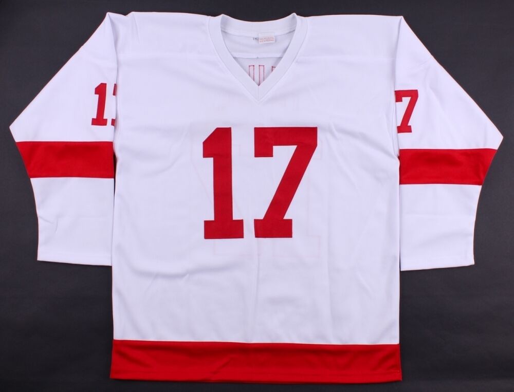 Brett Hull Signed Red Wings Jersey (Schwartz) 741 NHL Goals 4th Highest NHL ttl.
