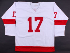 Brett Hull Signed Red Wings Jersey (Schwartz) 741 NHL Goals 4th Highest NHL ttl.