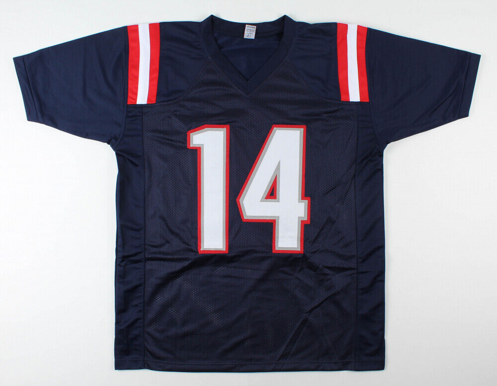 Mohamed Sanu Signed Patriots Blue Jersey (JSA COA)  New England All Pro W.R.