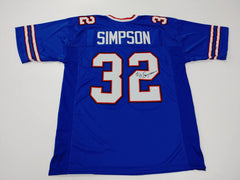 O.J. Simpson Signed Buffalo Bills Blue Throwback Jersey (JSA COA) 5×Pro Bowl RB