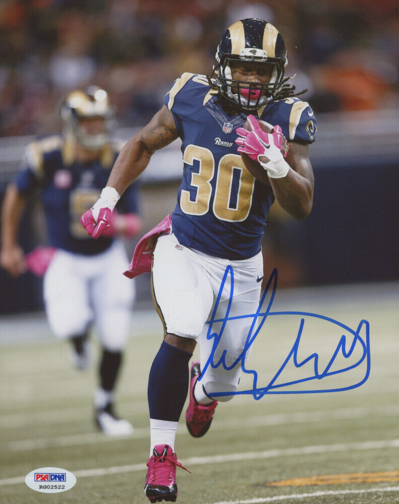 Todd Gurley II Signed Los Angeles Rams 8x10 Photo (PSA COA) Super Bowl LIII R.B