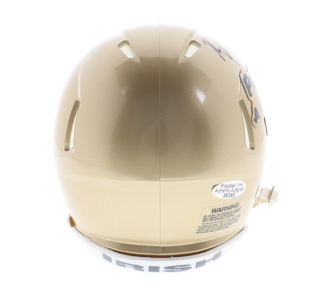 Ben Skowronek Signed Notre Dame Fighting Irish Mini Helmet (Playball Ink)Rams WR