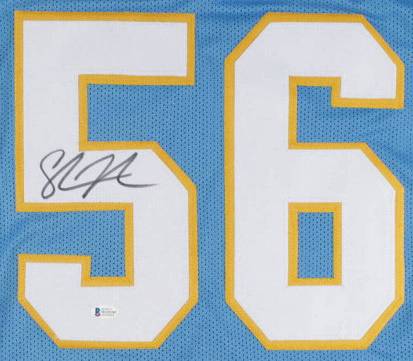 Shawne Merriman Signed San Diego Chargers Jersey (Beckett COA) Pro Bowl L.B