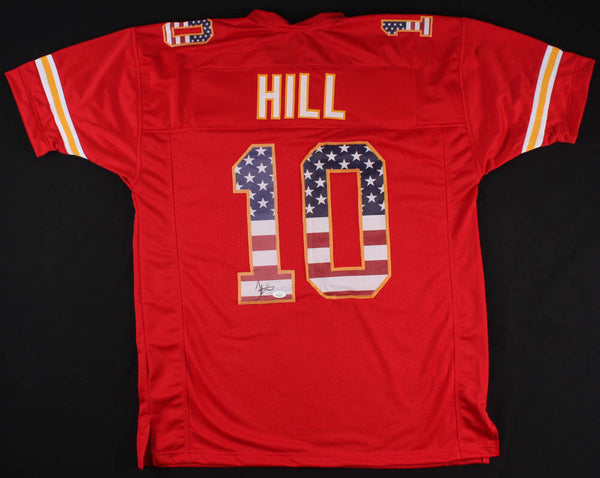 Autographed/Signed Tyreek Hill Kansas City Red Football Jersey JSA COA