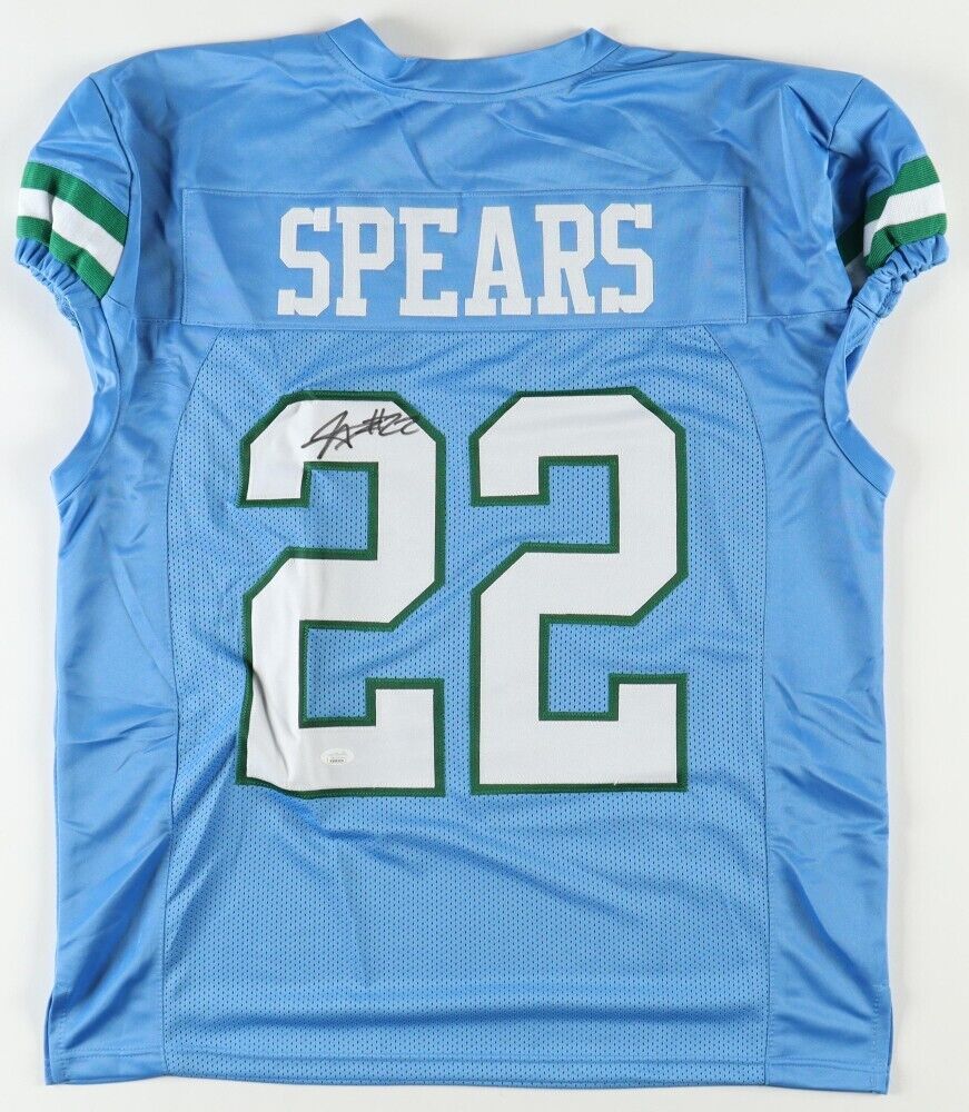 Tyjae Spears Signed Tulane Green Wave Jersey (JSA COA) Tennessee Titans R.B.