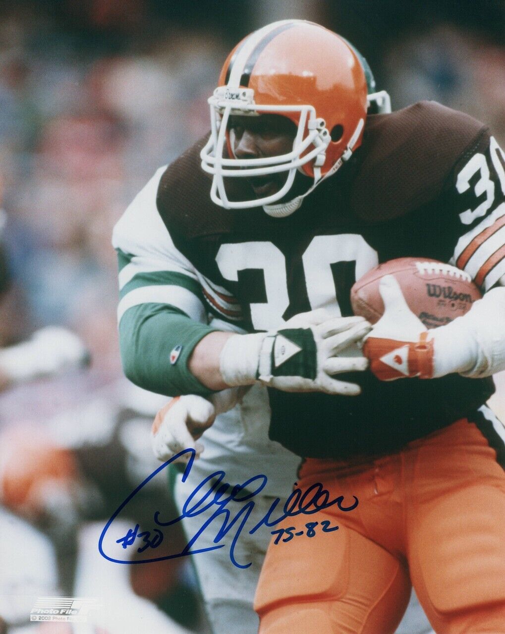 Cleo Miller Signed Browns Jersey (Beckett COA) Cleveland Full Back 1975 to 1982