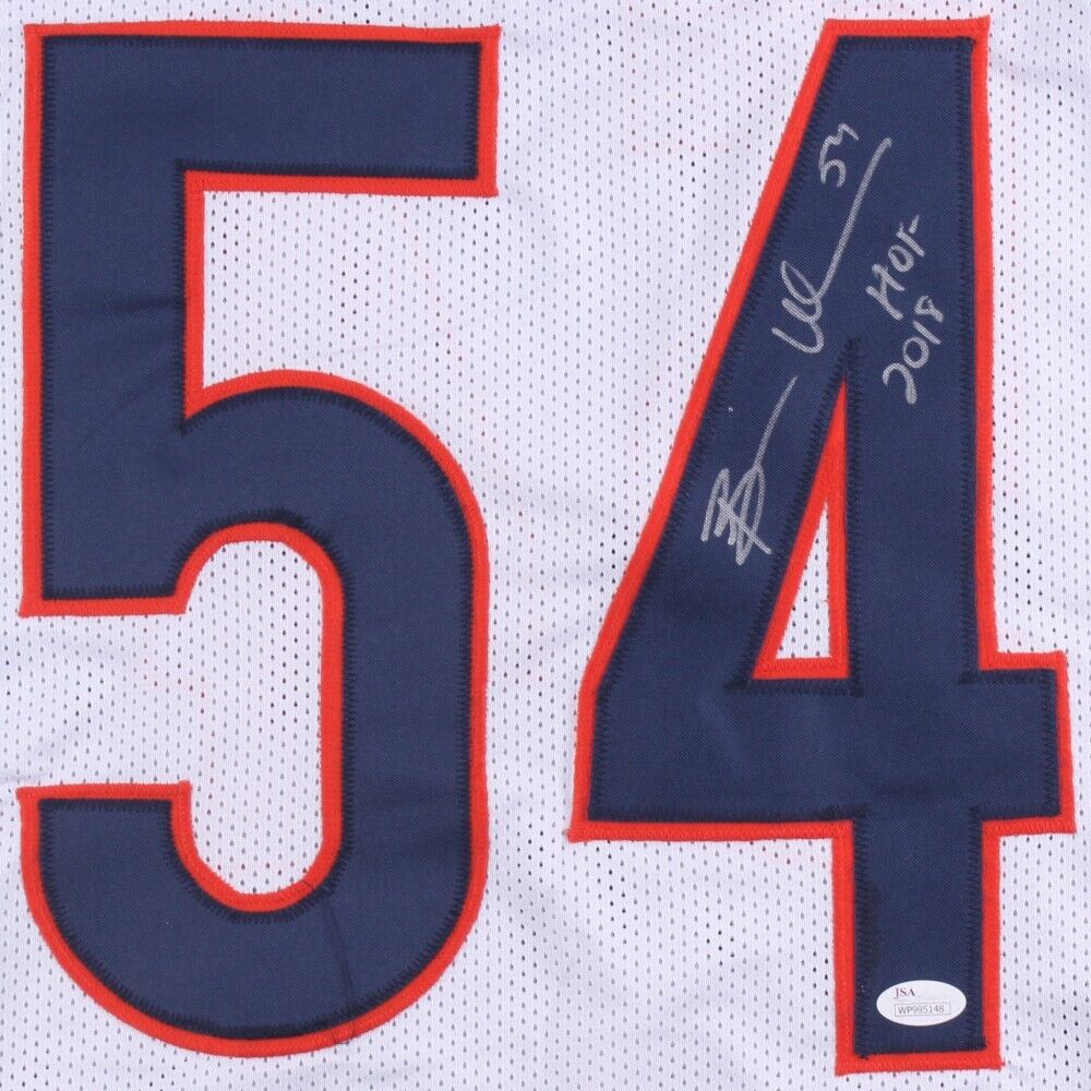 Brian Urlacher Signed Chicago Bear Jersey Inscribed "HOF 2018" (JSA COA) All Pro