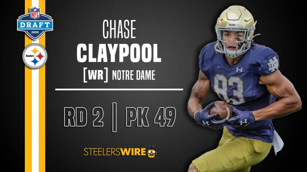 Chase Claypool Signed Notre Dame Fighting Irish Mini Helmet (Beckett) Bears W.R.