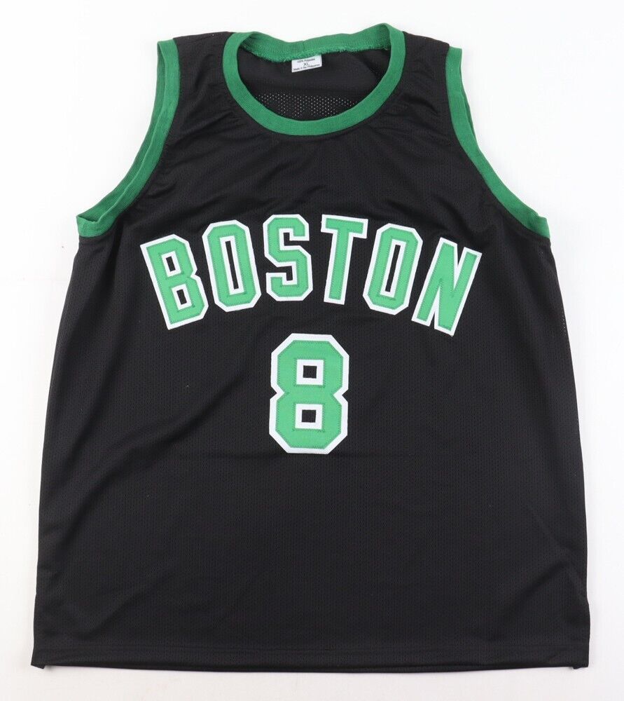 Kristaps Porzingis Signed Boston Celtics Jersey (Beckett) 2014 Top 4 NBA Pick