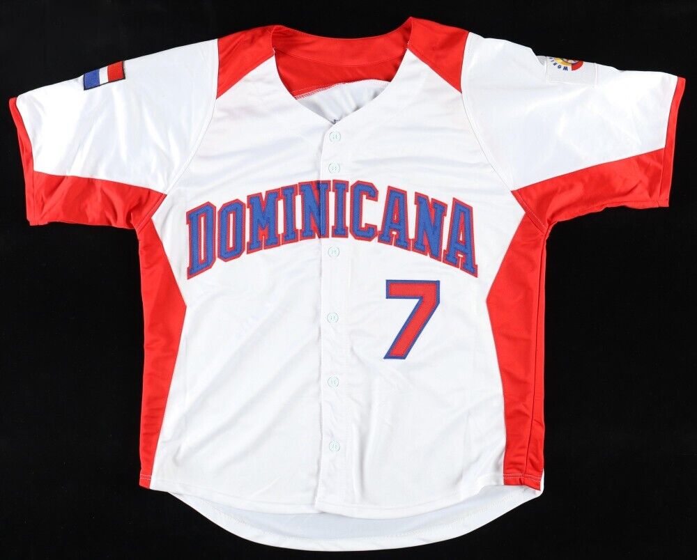 Jose Reyes Signed Dominican Republic Baseball Classic Jersey (JSA COA) N.Y Mets